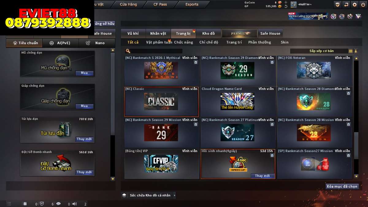 shop acc cf uy tin gia re